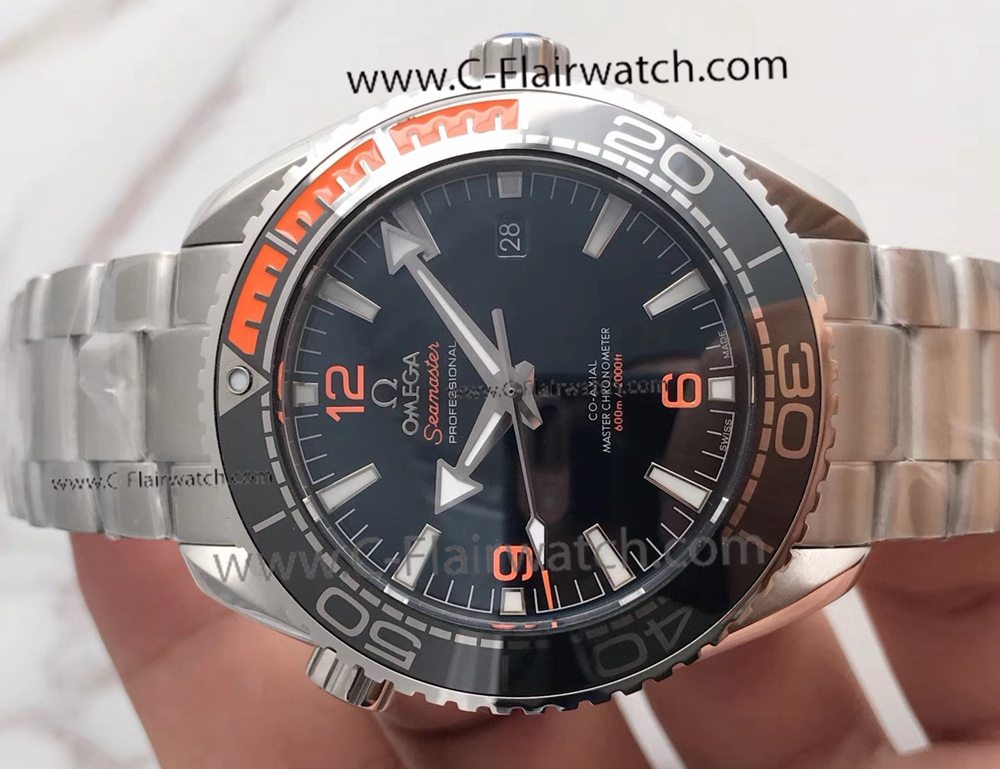 Omega Seamaster Super Clone Watch Black Orange Ceramic 8900